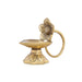Flower Design Deepam - 5 x 7 Inches | Antique Brass Vilakku/ Decorative Lamp for Pooja/ 715 Gms Approx - Decorative Lamp