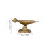 Brass Deepam with Base - 2 x 5 Inches | Leaf Design Antique Brass Lamp/ Vilakku for Pooja/ 440 Gms Approx - Decorative Lamp