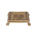 Chowki - 1 x 4.25 Inches | Antique Brass Bajot/ Square Shape Manai for Pooja/ 420 Gms Approx - Pooja Aasan & Bajot & Pooja Mat