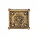 Chowki - 1 x 4.25 Inches | Antique Brass Bajot/ Square Shape Manai for Pooja/ 420 Gms Approx - Pooja Aasan & Bajot & Pooja Mat