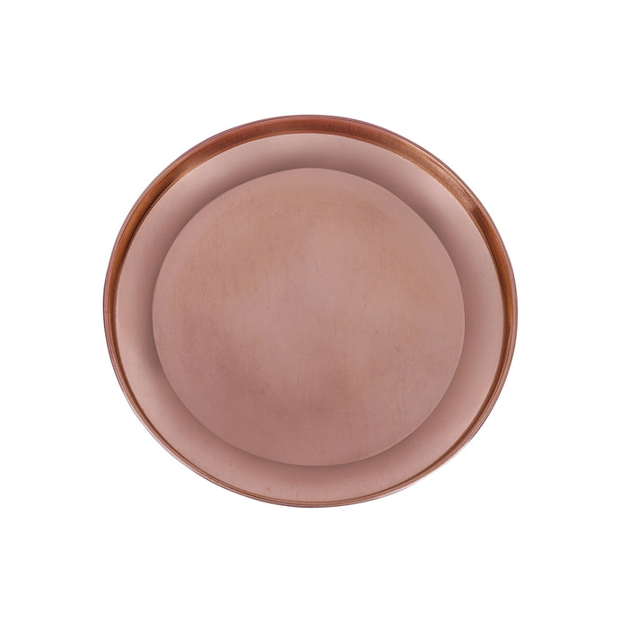Copper Plate - 1.5 x 12 Inches | Pooja Thali Plate/ Thali Plate for Home - Pooja Plate & Tray
