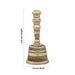 Brass Hand Bell - 5.75 x 2.5 Inches | Antique Brass Bell/ Pooja Bell for Home/ 520 Gms Approx - Pooja Bells