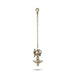 Hanging Lamp - 6 x 3.5 Inches | Annam Design Hanging Diya/ One Face Brass Hanging Vilakku with Chain for Pooja - Hanging Lamp