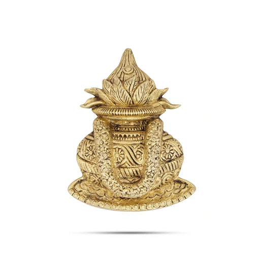 Kalash Wall Hanging - 8 x 6 Inches | Antique Brass Wall Hanger for Home Decor/ 1.600 Kgs Approx - Wall Hanging