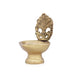 Brass Vilakku with Base - 3.5 x 2.5 Inches | Antique Brass Flower Lamp for Pooja/ 200 Gms Approx - Decorative Lamp
