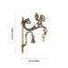 Brass Wall Bracket with Bell - 8 x 5.5 Inches | Annam Design Antique Brass Wall Hanger for Wall Decor/ 740 Gms - Wall Hanging