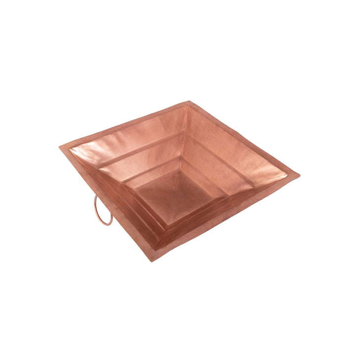 Havan Kund Without Stand - 5 x 18 Inches | Copper Agnihotra/ Hawan Kund With Handle For Yajna And Homam
