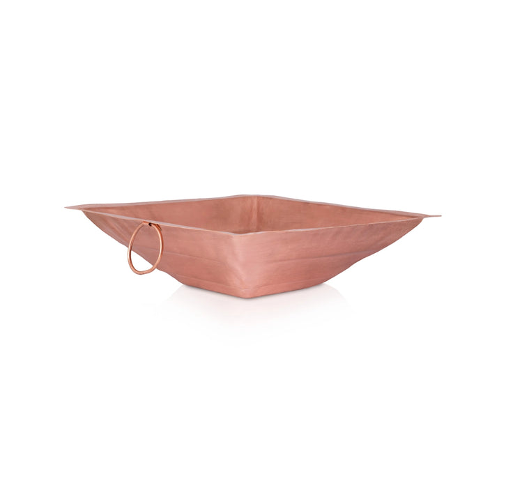 Havan Kund Without Stand - 5 x 18 Inches | Copper Agnihotra/ Hawan Kund With Handle For Yajna And Homam
