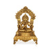 Saraswati sitting on chowki Murti - 14 x 9 inches | Vagdevi with arch Statue/ saraswathy idol for pooja - Brass Murties