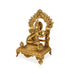 Saraswati sitting on chowki Murti - 14 x 9 inches | Vagdevi with arch Statue/ saraswathy idol for pooja - Brass Murties