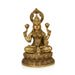 Lakshmi Sitting On Round Base Murti - 15 x 8 Inches | Antique Brass Lakshmi Idol / Laxmi Statue for Pooja - Brass Murties