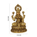 Lakshmi Sitting On Round Base Murti - 15 x 8 Inches | Antique Brass Lakshmi Idol / Laxmi Statue for Pooja - Brass Murties