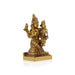 Swarnakarshana Bhairava Statue Sitting On Base - 4 x 2 Inches | Antique Brass Bhairav Murti for Pooja - Brass Murties