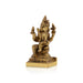 Swarnakarshana Bhairava Statue Sitting On Base - 4 x 2 Inches | Antique Brass Bhairav Murti for Pooja - Brass Murties
