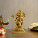 Swarnakarshana Bhairava Statue Sitting On Base - 4 x 2 Inches | Antique Brass Bhairav Murti for Pooja - Brass Murties