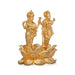 Laxmi Vishnu Murti - 1.75 x 1.5 Inches | Copper Idol/ Gold Polish Lakshmi Vishnu Idol for Pooja/ 45 Gms Approx - Copper Murties