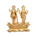 Laxmi Vishnu Murti - 1.75 x 1.5 Inches | Copper Idol/ Gold Polish Lakshmi Vishnu Idol for Pooja/ 45 Gms Approx - Copper Murties