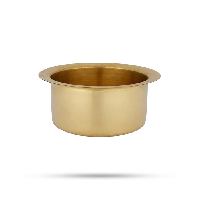 Brass Adukku - 2.5 x 5 Inches | Kinnam / Brass Cup/ Kitchen bowl for Food Storage
