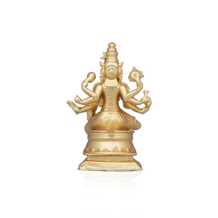 Varahi Idol - 1.75 x 1 Inch | Copper Idol/ Gold Polish Varahi Amman Statue for Pooja/ 30 Gms Approx - Copper Murties