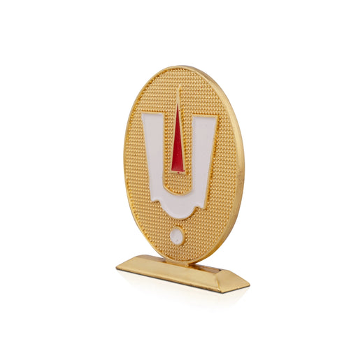 Namam With Base - 3 x 2 inches | Zinc / Namam Stand Car Decor/ Car Dashboard Decor - Namam Stick