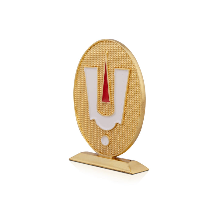 Namam With Base - 3 x 2 inches | Zinc / Namam Stand Car Decor/ Car Dashboard Decor - Namam Stick