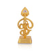 God Murugan Vel With Om - 3.5 x 1.75 Inches | Zinc & Gold Polish Decorative Showpiece for Car Dashboard - Key Chain & Key Holder