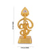 God Murugan Vel With Om - 3.5 x 1.75 Inches | Zinc & Gold Polish Decorative Showpiece for Car Dashboard - Key Chain & Key Holder