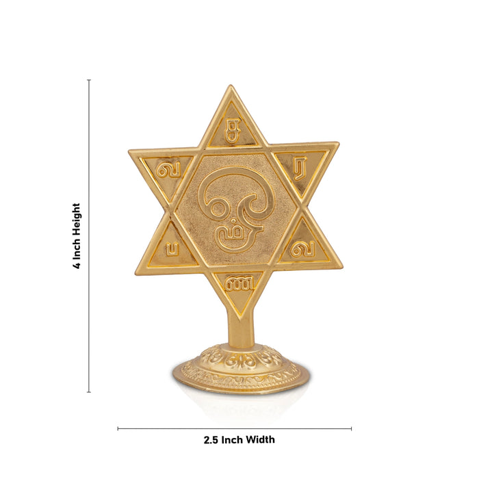 Shanmuga Satacharam Yantra - 4 X 2. 5 Inches | Tamil Shanmuga Yantra/ Copper Yantra/ Pooja Yantra For Protection - Car Stand & Car Accessories