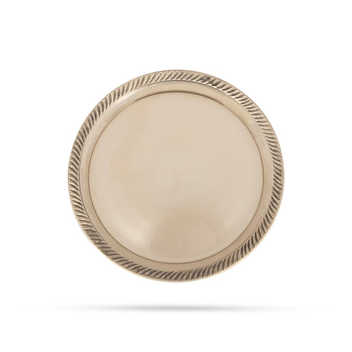 Pin Tray - 8 Inches | Brass Plate/ Brass Pooja Stand/ Pooja Aasan for Deity/ 425 Gms Approx - Pooja Plate & Tray