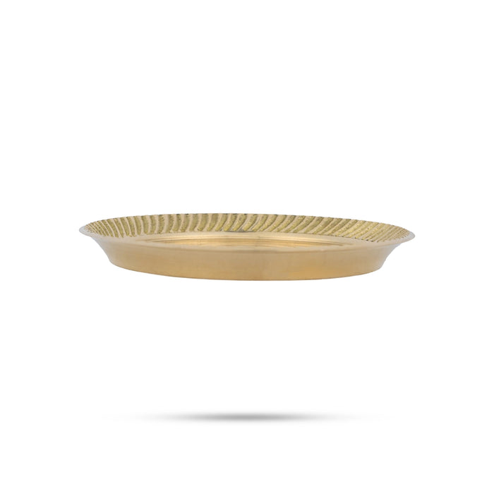 Pin Tray - 0.25 x 2 Inches | Pooja Plate/ Brass Plate/ Pooja thali/ Plain Tray For Home