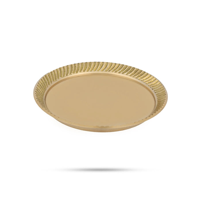 Pin Tray - 0.25 x 2 Inches | Pooja Plate/ Brass Plate/ Pooja thali/ Plain Tray For Home