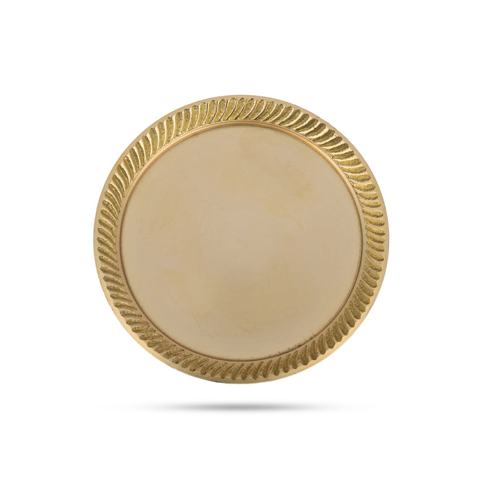 Pin Tray - 0.25 x 2 Inches | Pooja Plate/ Brass Plate/ Pooja thali/ Plain Tray For Home