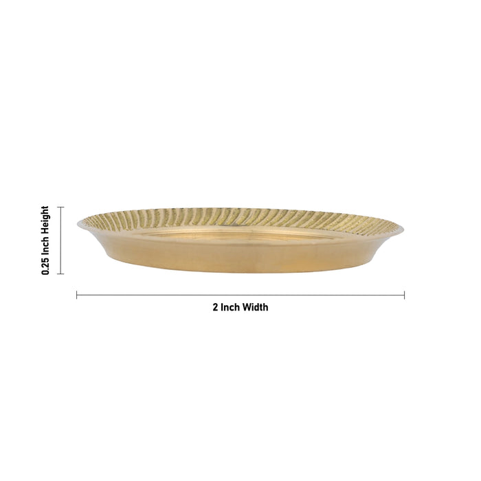 Pin Tray - 0.25 x 2 Inches | Pooja Plate/ Brass Plate/ Pooja thali/ Plain Tray For Home