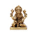 Laxmi Ganesh Murti - 2 x 1.5 Inches | Antique Brass Idol/ Lakshmi Ganesh Idol for Pooja/ 315 Gms Approx - Brass Murties