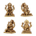 Laxmi Ganesh Murti - 2 x 1.5 Inches | Antique Brass Idol/ Lakshmi Ganesh Idol for Pooja/ 315 Gms Approx - Brass Murties