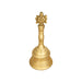 Hand Bell - 6 x 2.5 Inches | Brass Bell/ Shank Chakra Design Pooja Bell for Home/ 400 Gms Approx - Pooja Bells