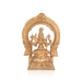 Kamakshi Sitting on Base with Arch Murti - 8.5 x 6.5 Inches | Panchaloha Idol / Kamatchi Amman Statue for Pooja - Panchaloha Murties