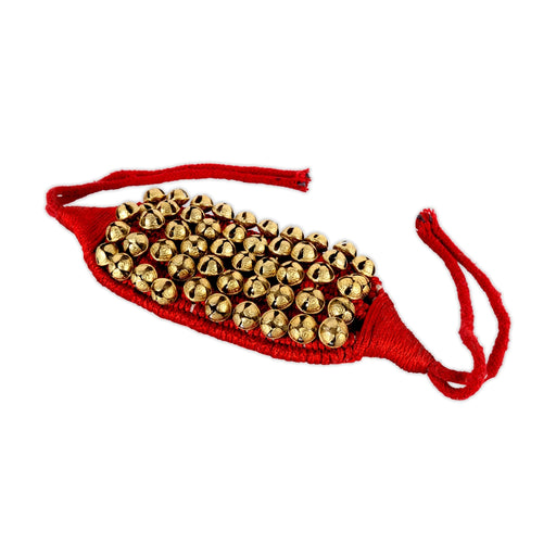 Ghungroo Netted - 10 x 3 Inches | 5 Line Ghunghroo/ Brass Dance Salangai For Bharatanatyam Performance - Dance Accessories