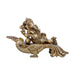 Ganesh Murti Sitting Peacock Sinhasan - 4.5 x 7 Inches | Antique Brass Idol/ Ganapati Idol for Pooja/ 1.280 Kgs - Brass Murties