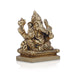 Ganesh Murti - 2 x 2 Inches | Antique Brass Idol/ Ganapati Idol for Pooja/ 190 Gms Approx - Brass Murties