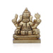 Ganesh Murti - 2 x 2 Inches | Antique Brass Idol/ Ganapati Idol for Pooja/ 190 Gms Approx - Brass Murties