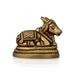 Nandi Statue With Base - 2 X 2 Inches | Antique Brass Idol/ Nandhi Statue For Shiva Worship And Pooja - Brass Murties