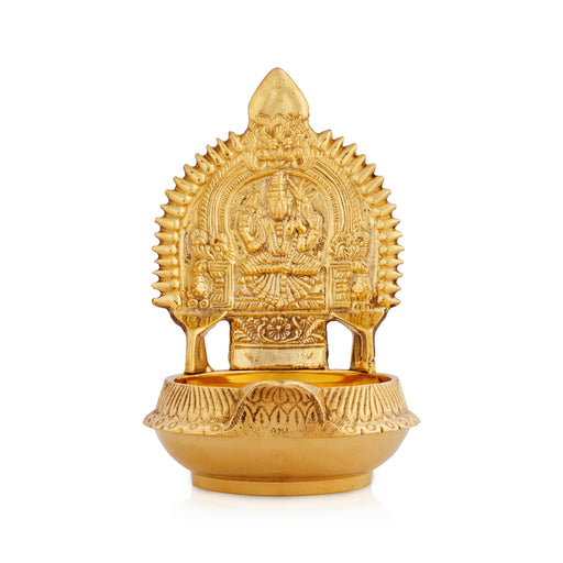 Kuber Kamakshi Deepam - 5.5 x 4 Inches | Brass Lamp/ Kamatchi Amman Vilakku/ Kubera Kamatchi Vilakku for Pooja - Deity Lamps