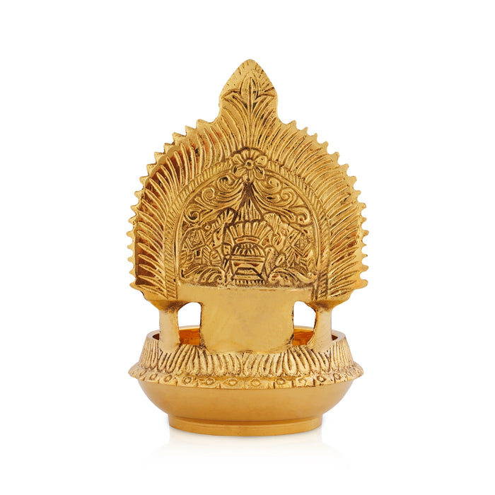 Kuber Kamakshi Deepam - 5.5 x 4 Inches | Brass Lamp/ Kamatchi Amman Vilakku/ Kubera Kamatchi Vilakku for Pooja - Deity Lamps