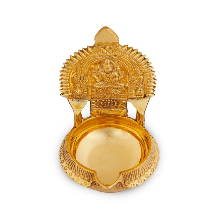 Kuber Kamakshi Deepam - 5.5 x 4 Inches | Brass Lamp/ Kamatchi Amman Vilakku/ Kubera Kamatchi Vilakku for Pooja - Deity Lamps