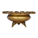 Flower Pot With Leg - 7 x 15 Inches | Brass Urli/ Flower With Diya Design Uruli for Living Room/ 8.140 Kgs Approx - Uruli & Flower Pot