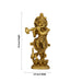 Radha Krishna Standing On Base Murti - 7.5 x 3.5 Inches | Antique Brass Idol / Radha Krishna Statue For Pooja - Brass Murties