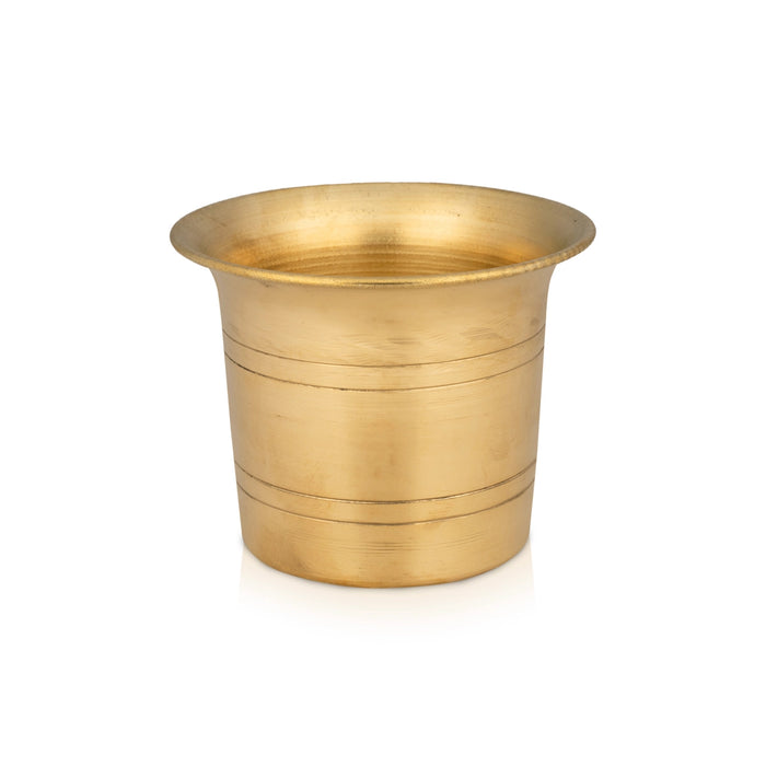 Panchapatra - 2.5 x 3 Inches | Brass Panchapalli/ Panch Patra for Pooja/ 70 Gms Approx - Panchapatra & Uddarani