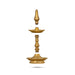 Kerala Lamp - 12 x 5.5 Inches | Brass Nilavilakku/ Brass Kuthu Vilakku/ Fancy Lamp for Pooja/ 1.160 Kgs Approx - Kerala Vilakku