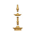 Kerala Lamp - 11.5 x 5 Inches | Brass Nilavilakku/ Brass Kuthu Vilakku/ Fancy Lamp for Pooja/ 1.005 Kgs Approx - Kerala Vilakku